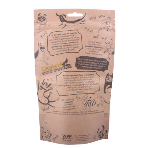 Sacs debout Kraft à imprimerie comptable 100% compostable