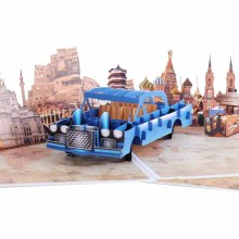 3D Congratulations Good Luck Car Greeting Card