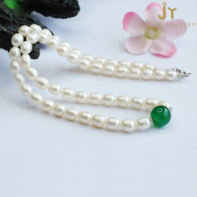 High-Quality Natural Pearls and Chalcedony Necklace: Stylish Fashion Jewelry for Women