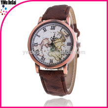 New Women Men Vintage Earth World Map Watch Alloy Analog Quartz Leather Wrist Watches Gifts High Quality