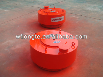 Suspended conveyor belt dry overhead electro magnet