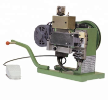 Semi-auto metal zipper wire top stop machine