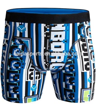 Unique design outside elastic printing boxer shorts