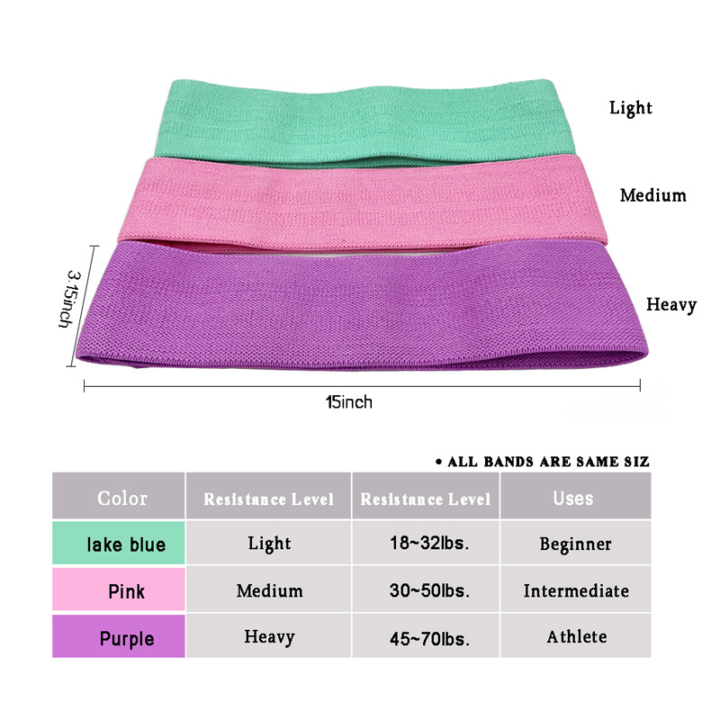 Amazon hot sale fabric cotton glute circle booty bands custom wholesale hip resistance bands