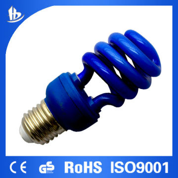 Tri-phosphor half sprial 11w blue color lamp energy saving lamp