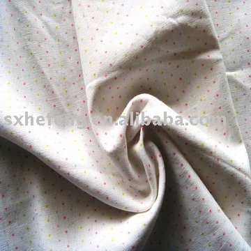 dot printed linen rayon fabric for garment 10S linen rayon shirting fabric
