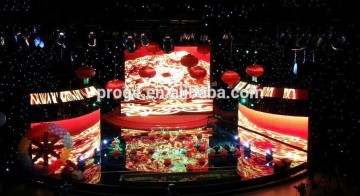 high resolution p6.25 indoor full color led curving screen