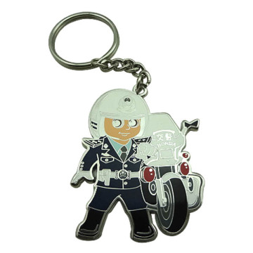 Customized design fancy metal bicycle police keychain