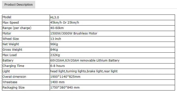 All'ingrosso Best Acquisto 2020 Nuovo moto CEE Pneumatico grasso 1500W / 3000W CityCoco Adulto Chopper Scooter Elettrico