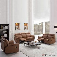 3-Piece reclinável couro sofá sala de estar