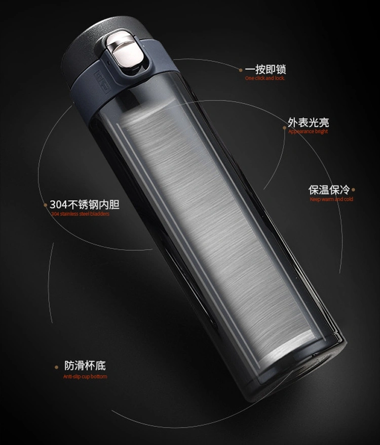 Customized Logo 500ml Flask vacuum Stainless Office Water Bottle