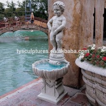 Famous stone nude boy statue peeing fountain marble boy indoor or outdoor water feature fountains