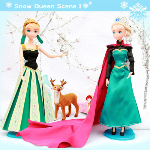 frozen queen castle elsa & anna doll costume wholesale