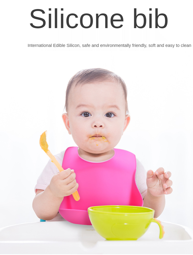 Modern BPA Free Silicone Bucket Bib Wholesale Waterproof Silicone Bib for Babies