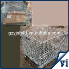 Wire mesh pallet cage,Warehouse Wire Cage,wire steel storage container cage pallet