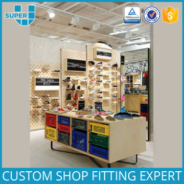 Custom Led Kiosk Design Best Kids Shoes Display Gondola