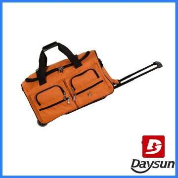 durable polyester trolley travel bag men