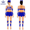 Female crop top and skirt cheer uniforms