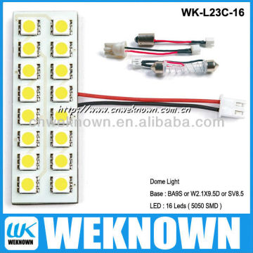 16LED 5050SMD make led dome light BA9S Car led light car Dome light series 12v led ceiling dome light