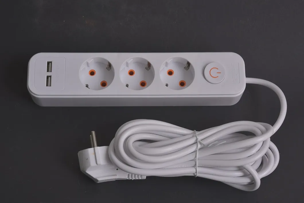 New Design 3 Gang Socket with 2USB Extension Socket