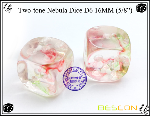 Zwei-Ton Nebelfleck Würfel D6 16MM-2 Two-tone Nebula Dice D6 16MM-2