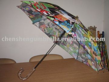 transfer printing advertising fashion umbrella stick umbrella