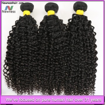 remy human weft kinky hair clip in hair extension clip in curly hair extension