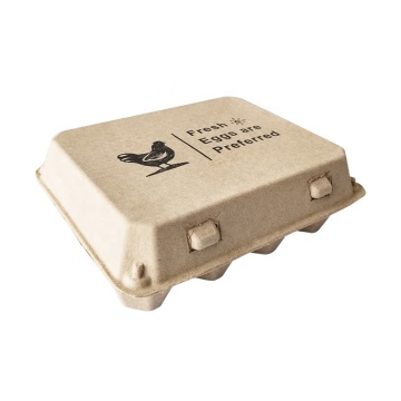 1 Dozen Large Pulp Cardboard Egg Cartons - Printed Empty Egg Container Holding 12 Eggs