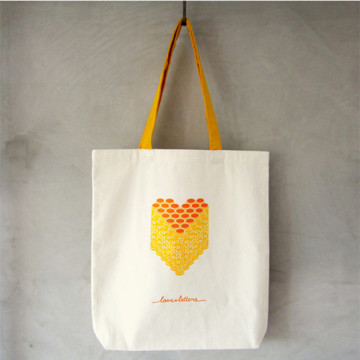 recycled canvas shopping tote bag