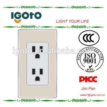 America style 2gang america socket universal type alluminum frame