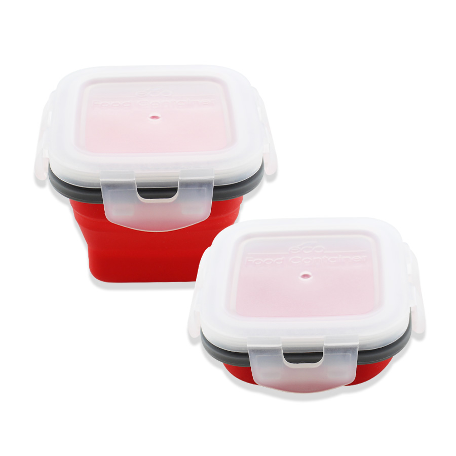 Silicone Collapsible Food Storage Containers With Lids