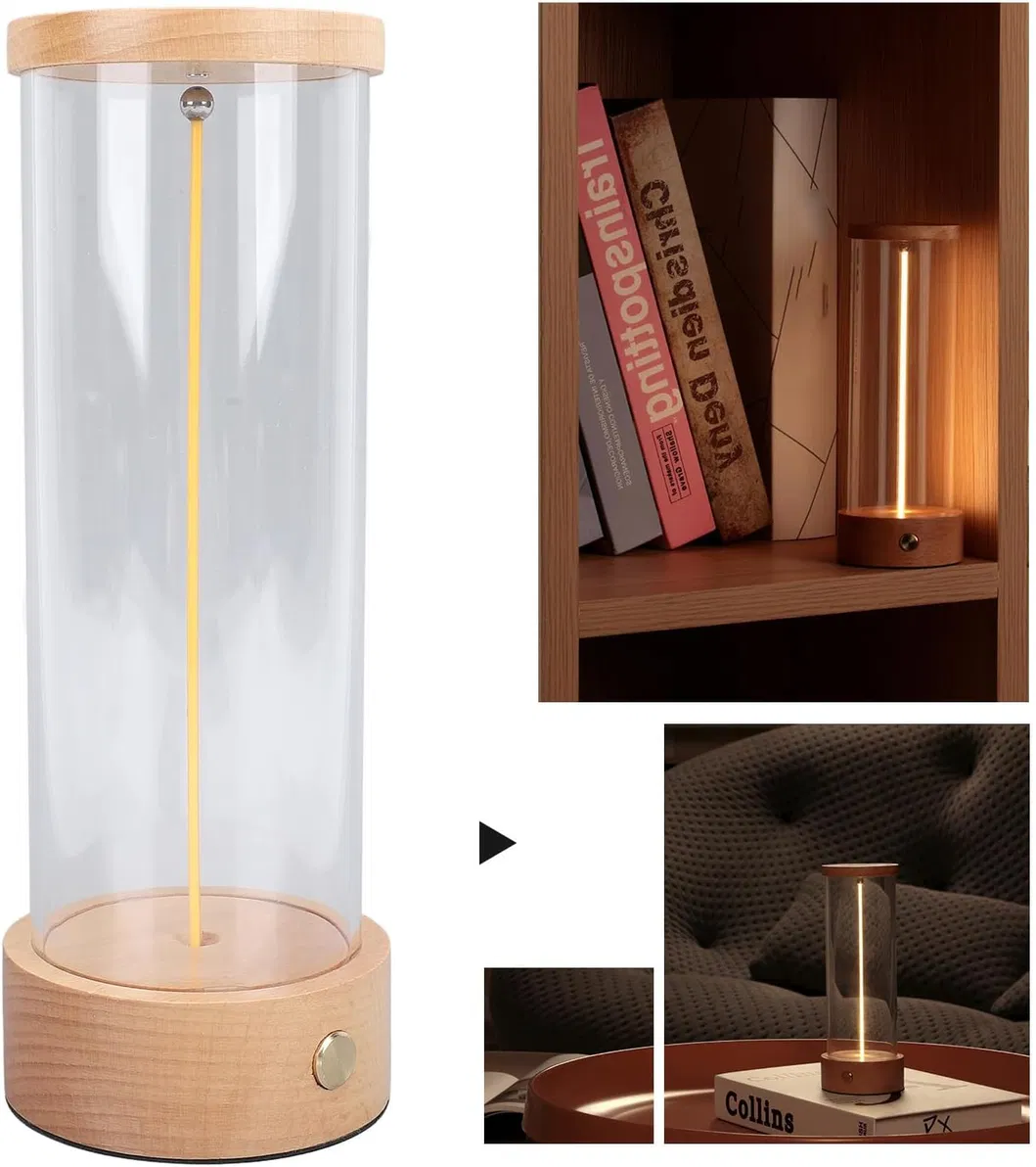 Sleek Rechargeable Bedside Night Light with Magnetic Modern Ambient Lighting