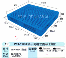 double face plastic pallet WH-1109H(G)