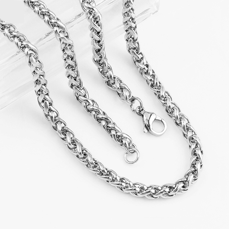 men chain necklace stainless steel flower basket chain  BSK chain DIY keel necklace chunky necklaces women jewelry