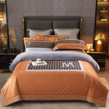 Kilang Borong Pepejal Velvet Duvet Bedding Set