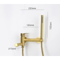 Wall Mounted Shower Faucet Brushed Gold Wall Mounted Shower Faucet Supplier