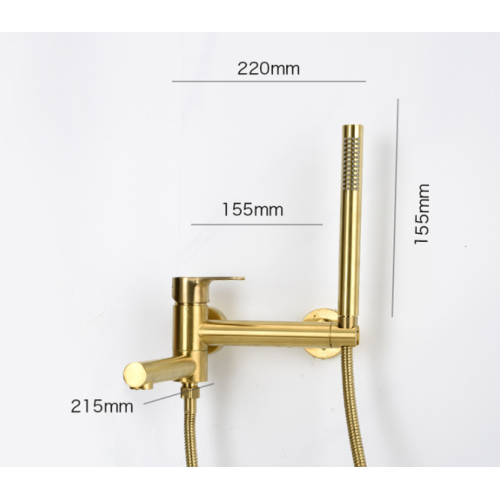 Tap&Shower Brushed Gold Wall Mounted Shower Faucet Manufactory