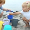 Secchio di sabbia della spiaggia del silicone del grado di alimentazione personalizzato