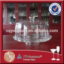 Custom design glass round unique cake stands with stand