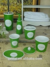Top Sale Ceramic Green Bathroom Set