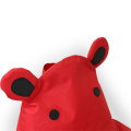 Sac de haricot Hippo rouge 600D pour enfants