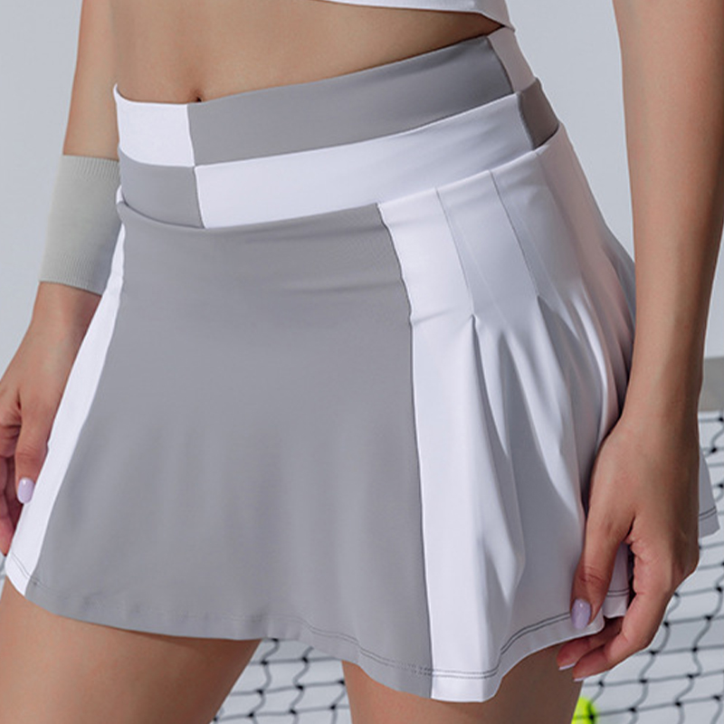Hoge taille geplooide rok en top tennisset
