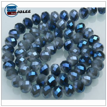 Pujiang crystal glass beads manufacturers polished rondelle glass beads 8mm