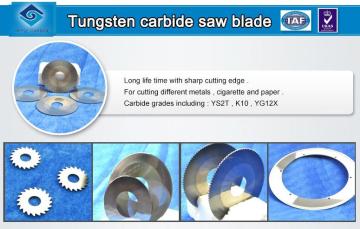 Tungsten carbide brazed saw tips on saw blades