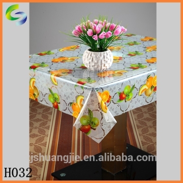 pvc transparent printed tablecloth in roll