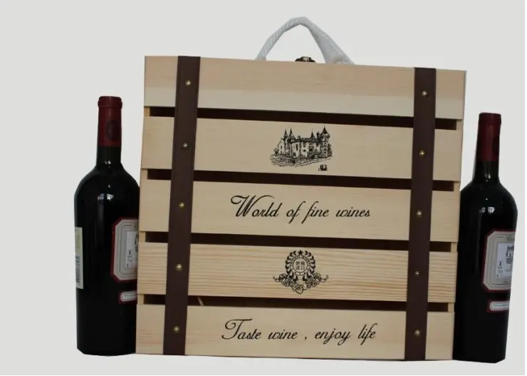 Qingdao Logo Printed Customized Bamboo/Wooden Box for Wine/Storage/Gift/Tea