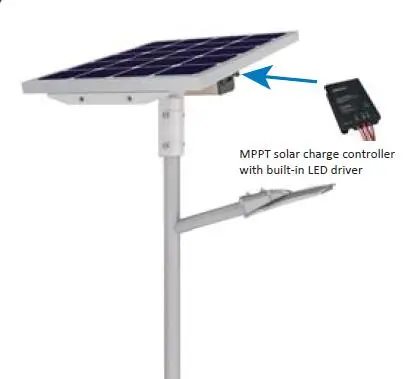 MPPT Control Outdoor 40W Solar Street Light LED Waterproof IP66