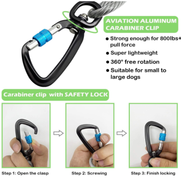 Kabel Dinasi Anjing Padat Ekstra dengan Musim Semi