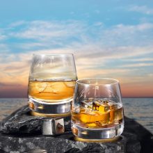 Custom Hand-Blown Crystal Whiskey Glasses - Premium Old Fashioned Cocktails Glasses