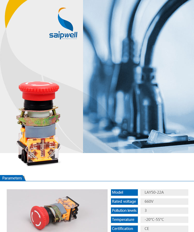 SAIP/SAIPWELL IP40 Hot Sale Industrial Push Button